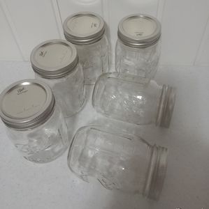 Set of 6 ball Mason jars ~16oz